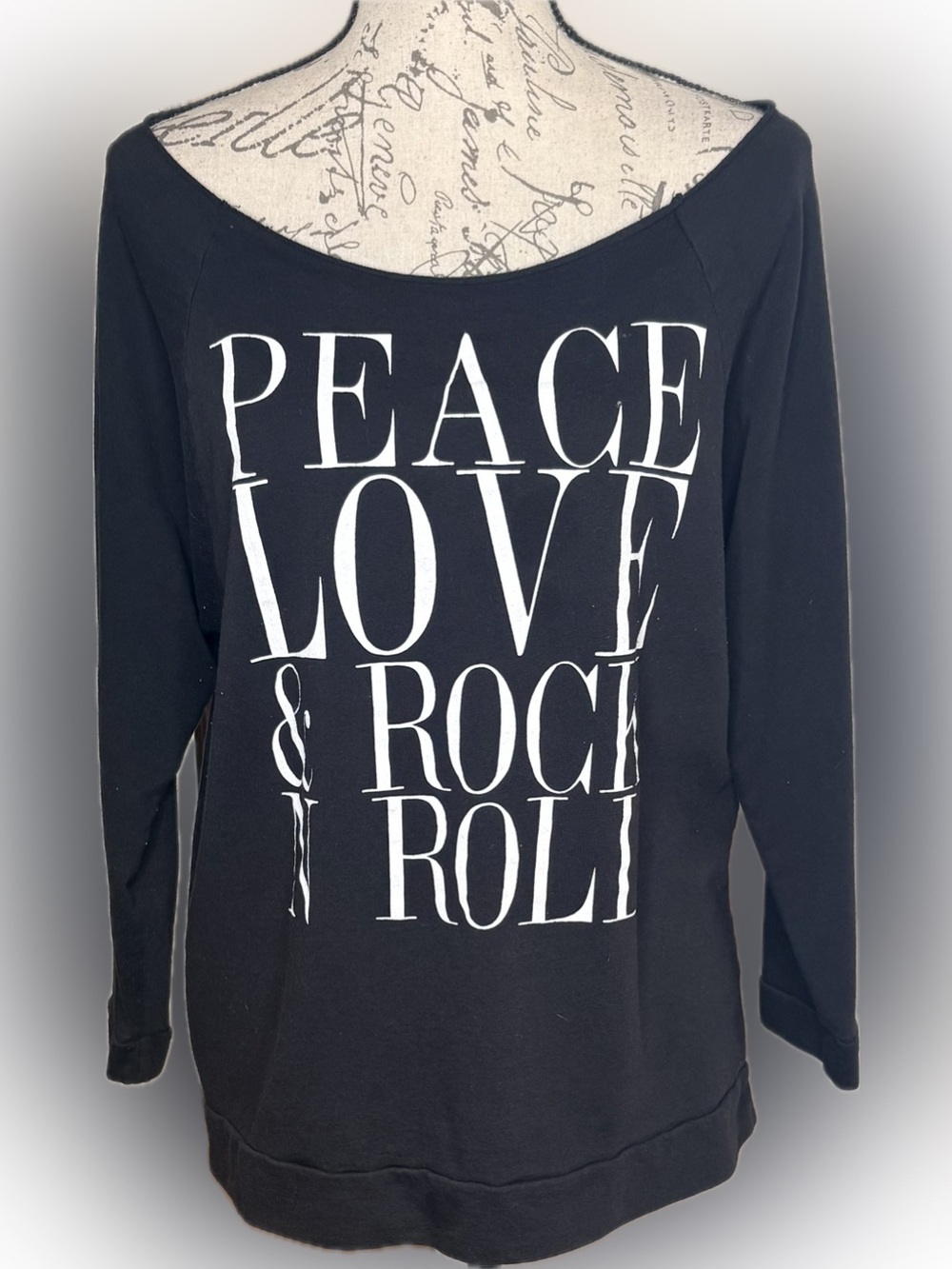 Peace Love & Rock N Roll Lightweight Sweatshirt